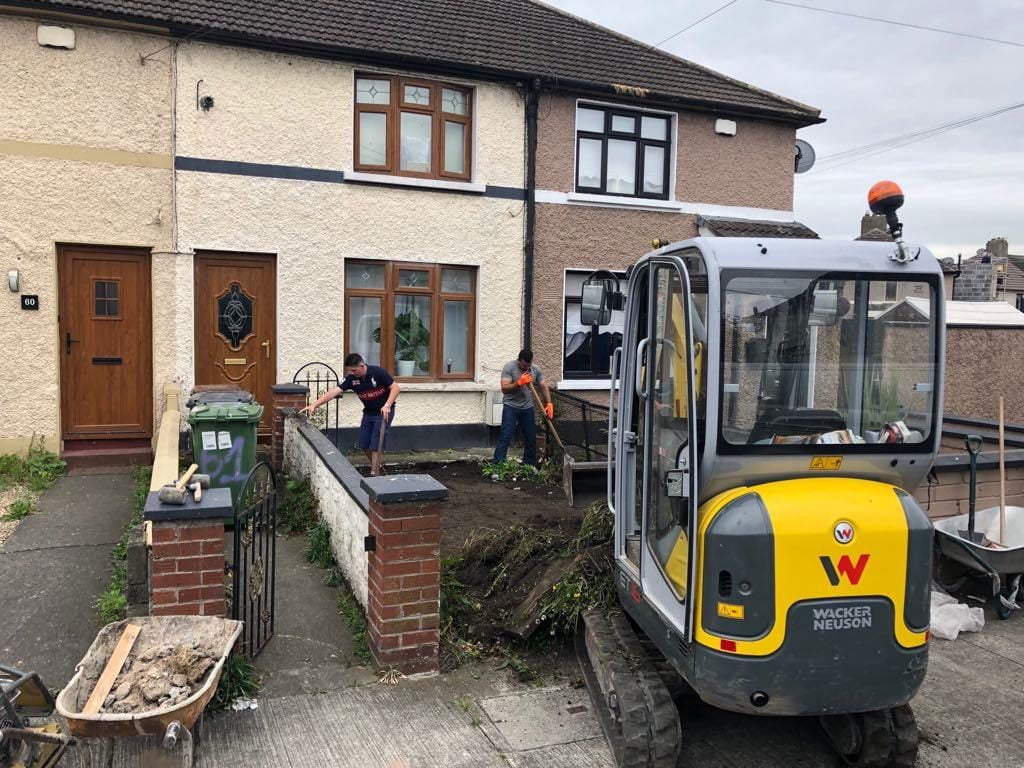 Digging out old driveway